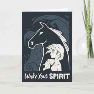 Frozen 2: Elsa & The Nokk Woodcut Graphic Card