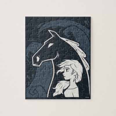 Frozen 2: Elsa &amp; The Nokk Woodcut Graphic Jigsaw Puzzle