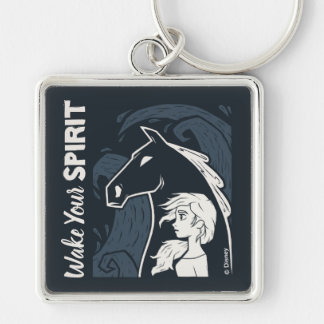 Frozen 2: Elsa & The Nokk Woodcut Graphic Keychain