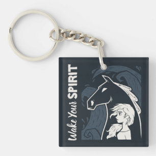 Frozen 2: Elsa & The Nokk Woodcut Graphic Keychain