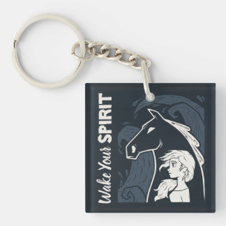 Frozen 2: Elsa & The Nokk Woodcut Graphic Keychain
