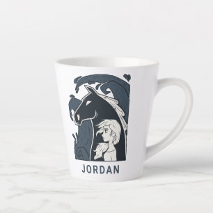 Frozen 2: Elsa & The Nokk Woodcut Graphic Latte Mug