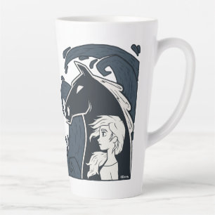 Frozen 2: Elsa & The Nokk Woodcut Graphic Latte Mug