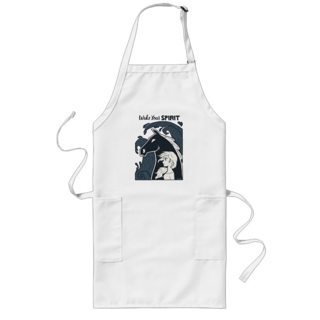 Frozen 2: Elsa & The Nokk Woodcut Graphic Long Apron (Front)
