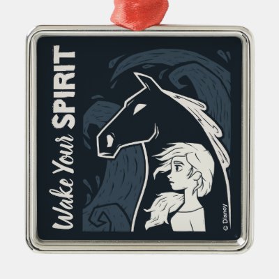 Frozen 2: Elsa &amp; The Nokk Woodcut Graphic Metal Ornament