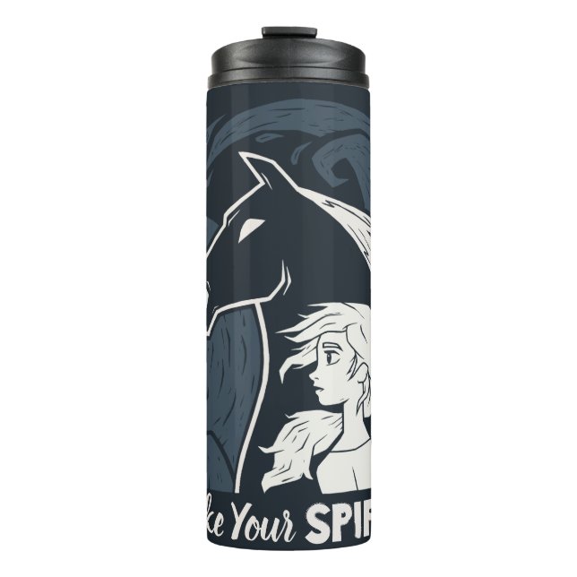 Frozen 2: Elsa & The Nokk Woodcut Graphic Thermal Tumbler (Front)