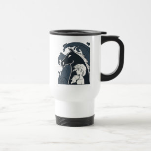Frozen 2: Elsa & The Nokk Woodcut Graphic Travel Mug