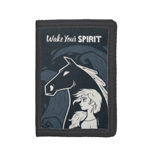 Frozen 2: Elsa & The Nokk Woodcut Graphic Tri-fold Wallet