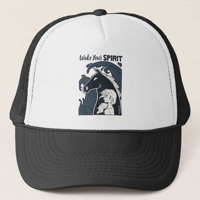 Frozen 2: Elsa & The Nokk Woodcut Graphic Trucker Hat (Front)