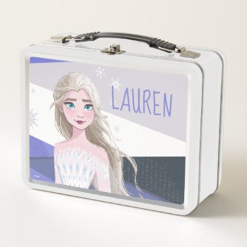 Frozen 2 | Elsa The Snow Queen Metal Lunch Box by frozen at Zazzle