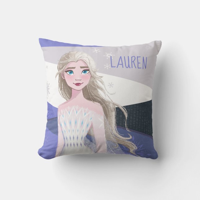 Frozen 2 | Elsa the Snow Queen Throw Pillow (Front)