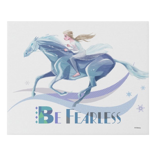 Frozen 2 | Elsa & the Water Nokk Faux Canvas Print (Front)