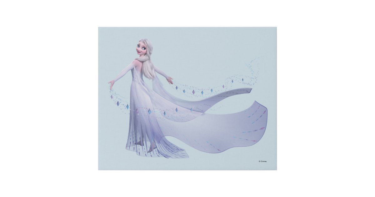 Frozen 2 Elsa There S Power In Me Faux Canvas Print Zazzle Com