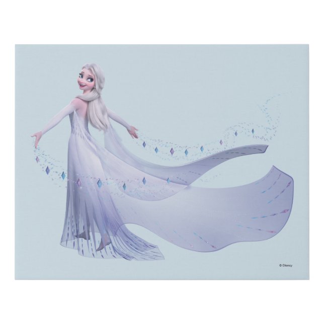 Frozen 2 | Elsa - There's Power in Me Faux Canvas Print (Front)