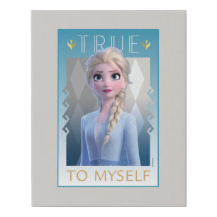Frozen 2 Elsa - True to Myself Faux Canvas Print