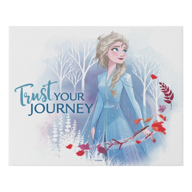 Frozen 2: Elsa | Trust Your Journey Faux Canvas Print (Front)
