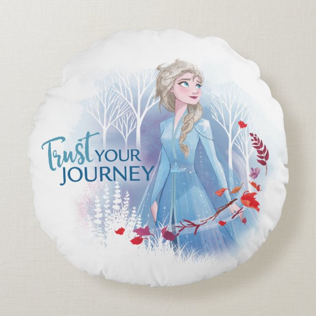 Frozen 2: Elsa | Trust Your Journey Round Pillow (Front)
