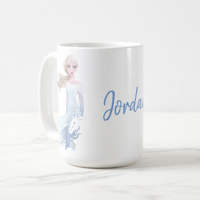 Frozen 2: Elsa Watercolor Illustration Coffee Mug (Front Left)