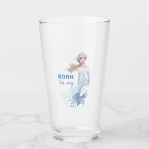 Frozen 2: Elsa Watercolor Illustration Glass