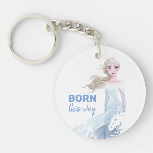 Frozen 2: Elsa Watercolor Illustration Keychain