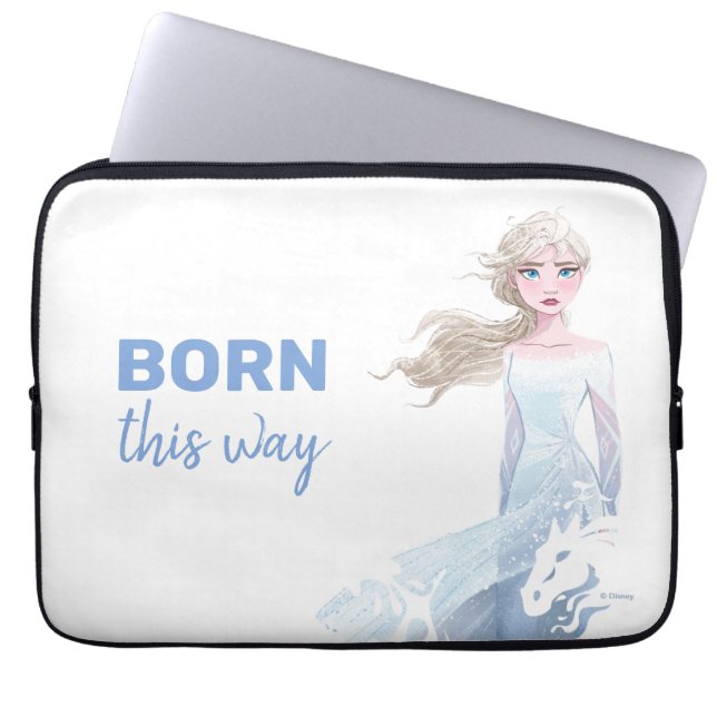 Frozen 2: Elsa Watercolor Illustration Laptop Sleeve (Front)