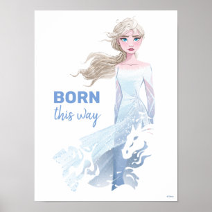 Frozen 2: Elsa Watercolor Illustration Poster