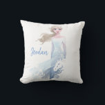 Frozen 2: Elsa Watercolor Illustration Throw Pillow<br><div class="desc">Frozen 2 | This Elsa watercolor illustration features The Nokk water silhouette seen cut out of her dress.</div>