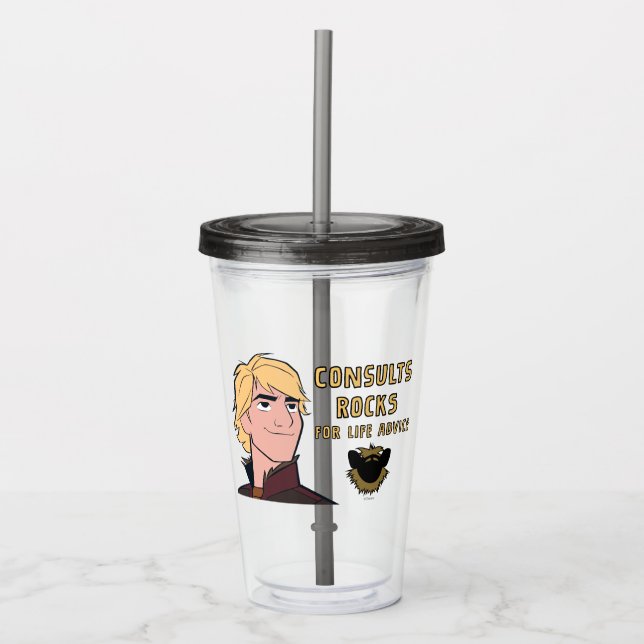 Frozen 2 | Kristoff "Consults Rocks" Acrylic Tumbler (Front)