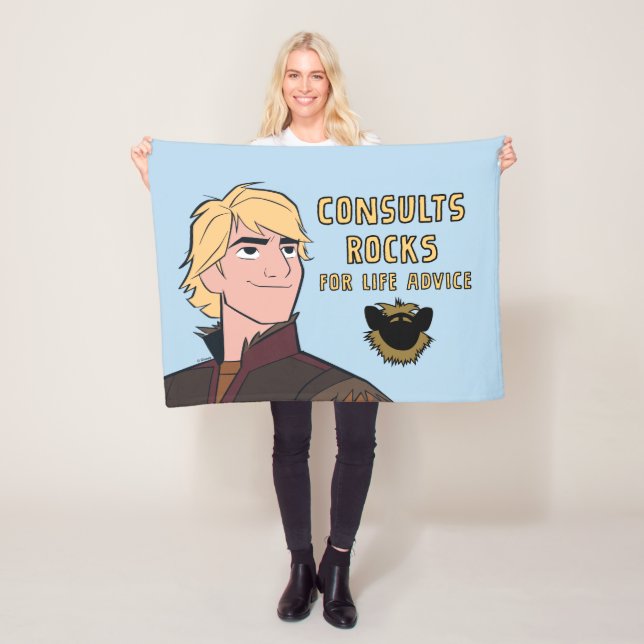 Frozen 2 | Kristoff "Consults Rocks" Fleece Blanket (In Situ)