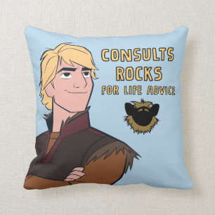 Frozen 2   Kristoff "Consults Rocks" Throw Pillow