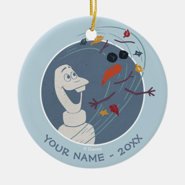 Frozen 2: Olaf And The Wind Ceramic Ornament (Front)