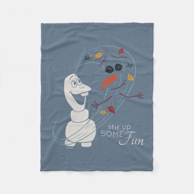 Frozen 2: Olaf And The Wind Fleece Blanket (Front)