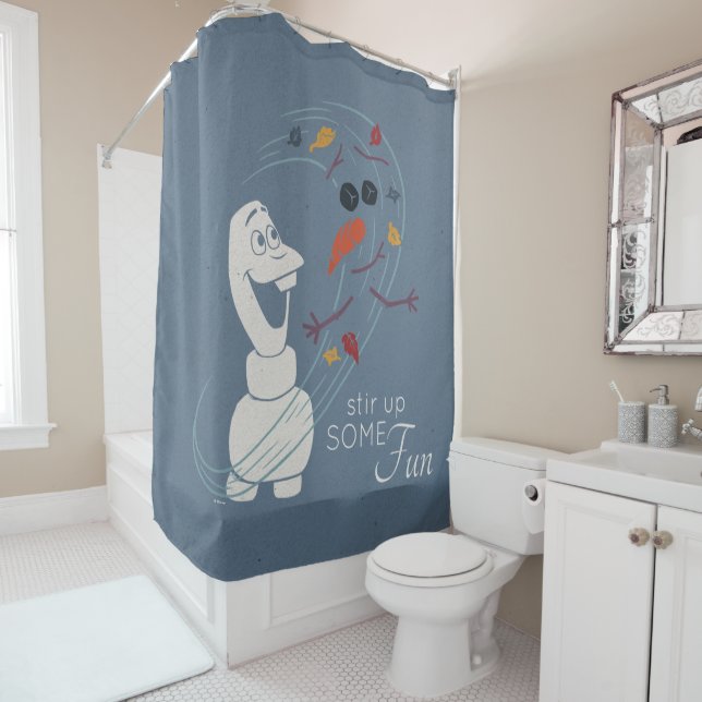 Frozen 2: Olaf And The Wind Shower Curtain (In Situ)