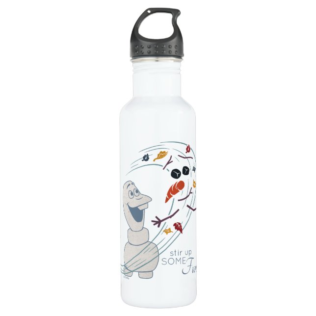 Frozen 2: Olaf And The Wind Stainless Steel Water Bottle (Front)