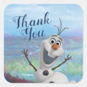 Frozen 2 - Olaf Birthday Thank You Square Sticker (Front)