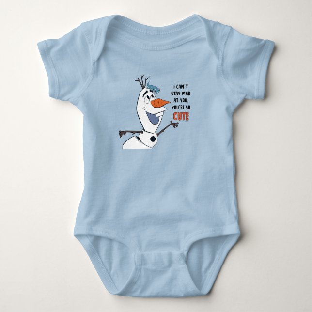 Frozen 2 | Olaf & Bruni "I Can't Stay Mad At You" Baby Bodysuit (Front)