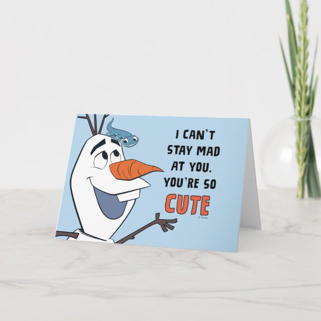 Frozen 2 | Olaf & Bruni "I Can't Stay Mad At You" Card (Front)