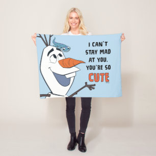 Frozen 2 Olaf & Bruni "I Can't Stay Mad At You" Fleece Blanket