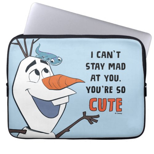 Frozen 2  Olaf  Bruni I Cant Stay Mad At You Laptop Sleeve