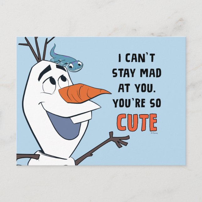 Frozen 2 | Olaf & Bruni "I Can't Stay Mad At You" Postcard (Front)