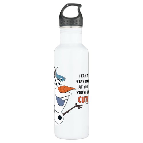 Frozen 2  Olaf  Bruni I Cant Stay Mad At You Stainless Steel Water Bottle