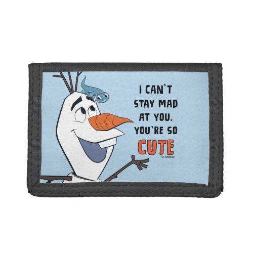 Frozen 2  Olaf  Bruni I Cant Stay Mad At You Trifold Wallet