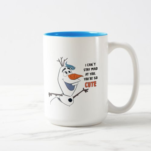 Frozen 2  Olaf  Bruni I Cant Stay Mad At You Two_Tone Coffee Mug