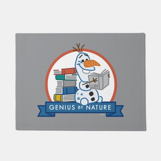 Frozen 2 | Olaf - Genius by Nature Badge Doormat (Front)