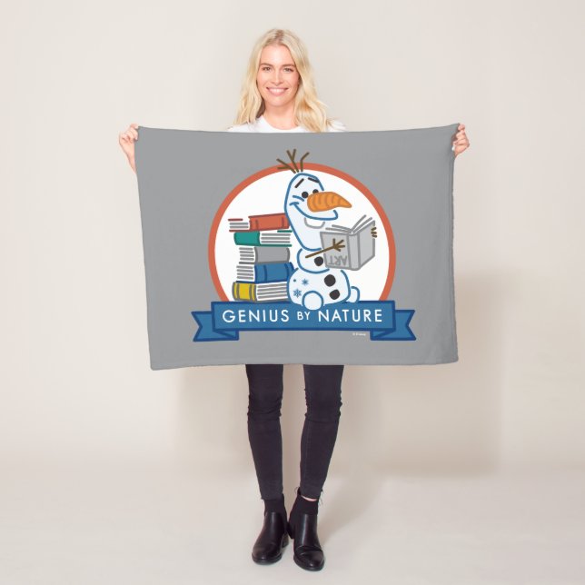 Frozen 2 | Olaf - Genius by Nature Badge Fleece Blanket (In Situ)