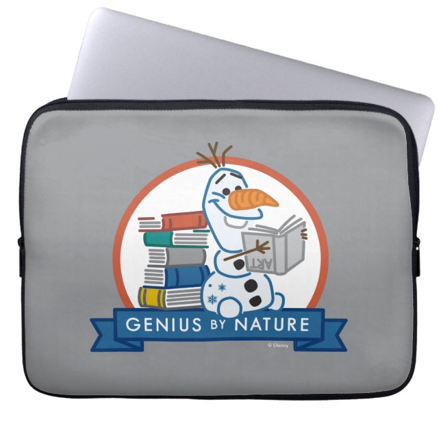 Frozen 2 | Olaf - Genius by Nature Badge Laptop Sleeve (Front)