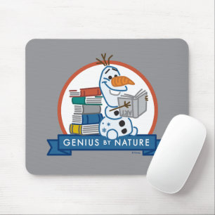Frozen 2 Olaf - Genius by Nature Badge Mouse Pad
