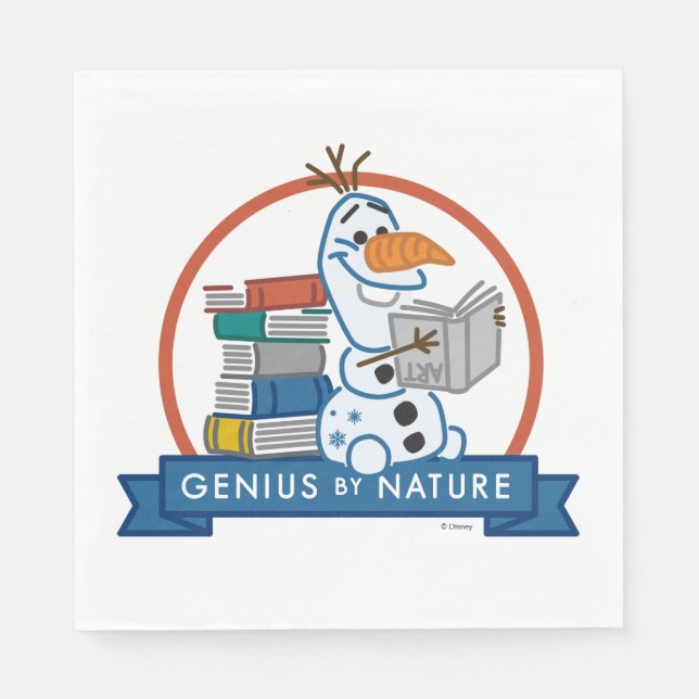 Frozen 2 | Olaf - Genius by Nature Badge Napkins (Front)