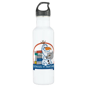 Frozen 2   Olaf - Genius by Nature Badge Stainless Steel Water Bottle