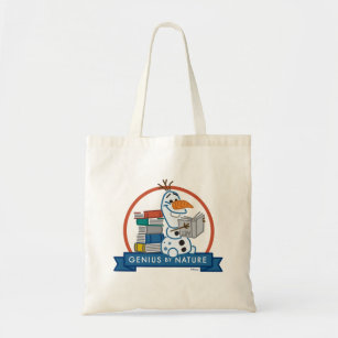 Frozen 2   Olaf - Genius by Nature Badge Tote Bag
